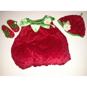 Puffy Strawberry Halloween Costume Baby 6-9 months